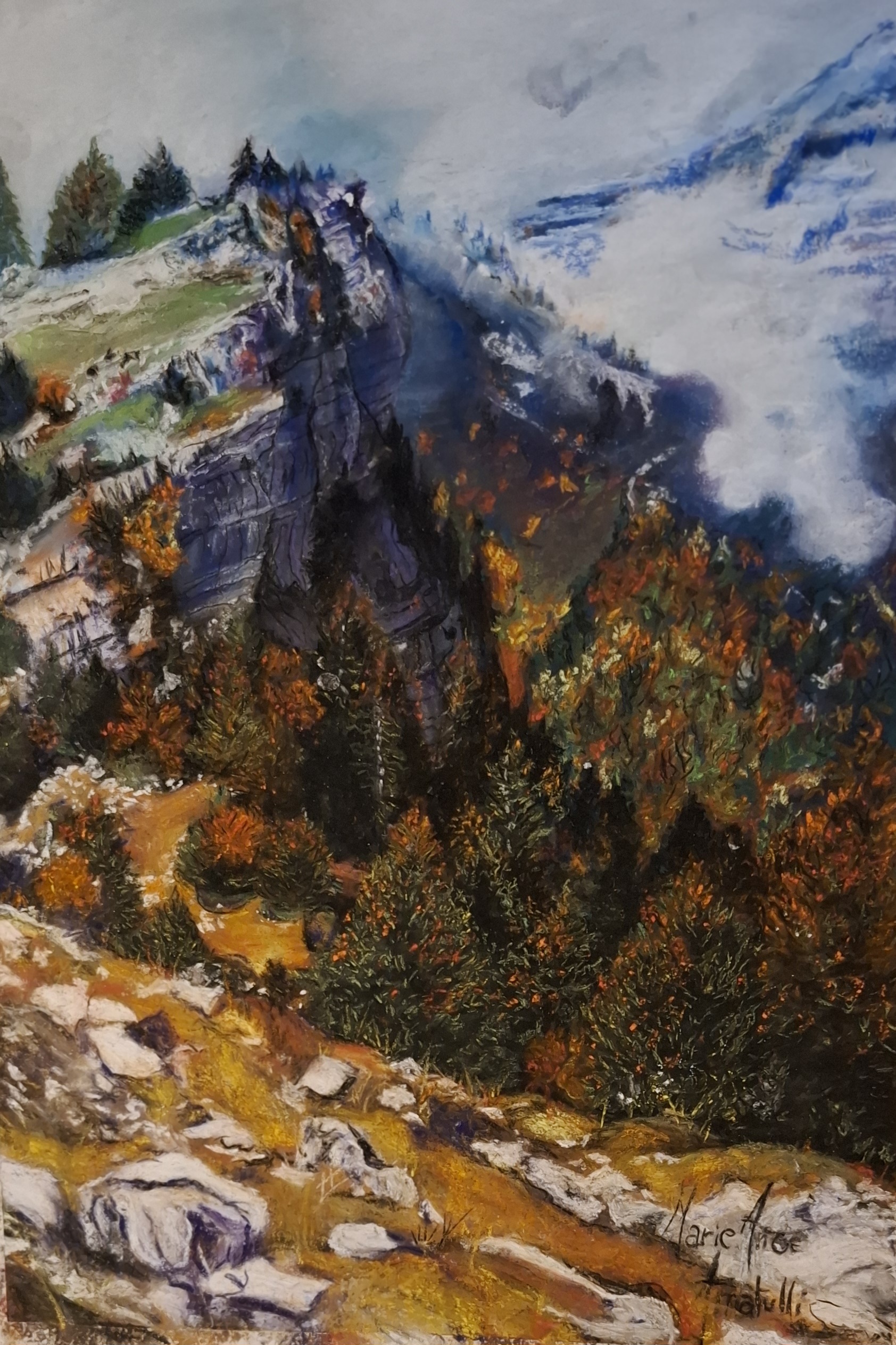 Montagne Chartreuse - Pastel sec 26x38 par Marie-Ange Amatulli